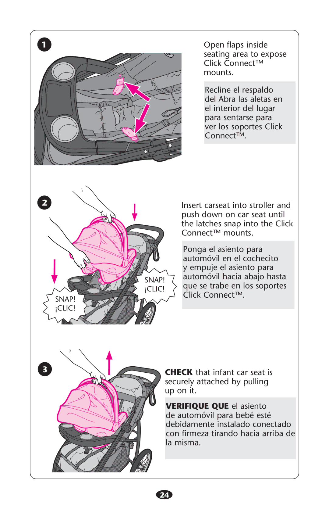 Graco PD213968B manual ¡Clic 