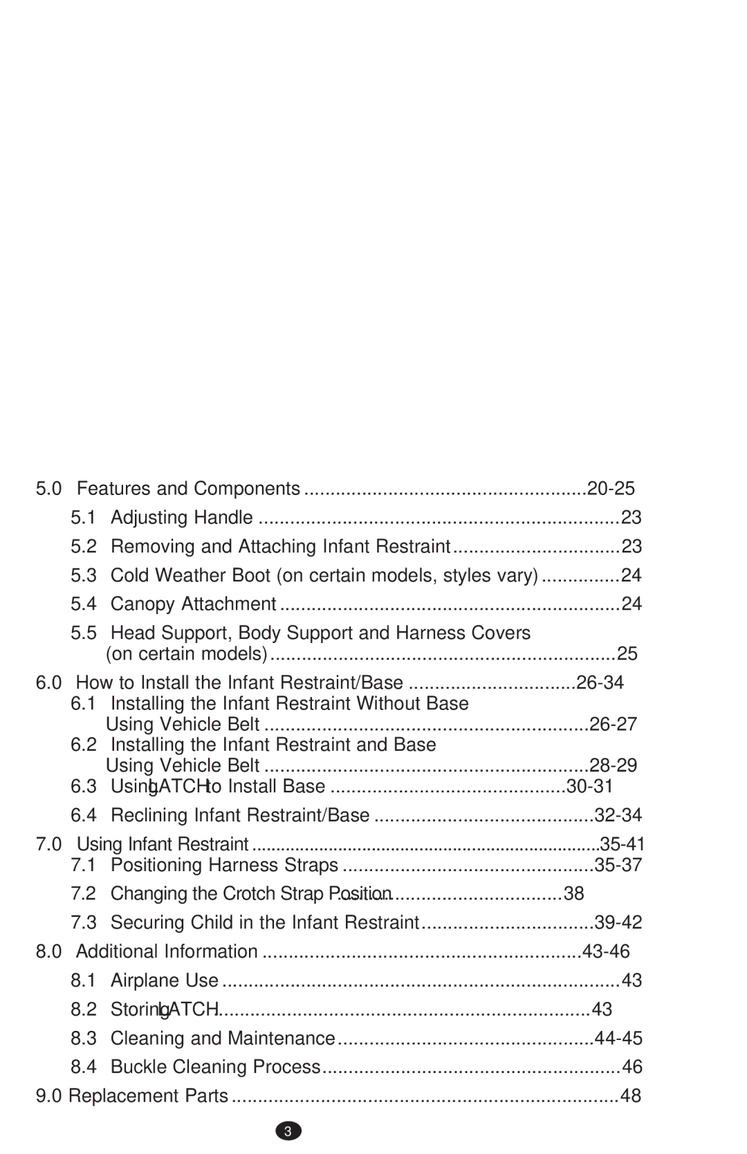 Graco PD213968B manual Features and Components 20-25, 26-34, 35-41, Additional Information 43-46 