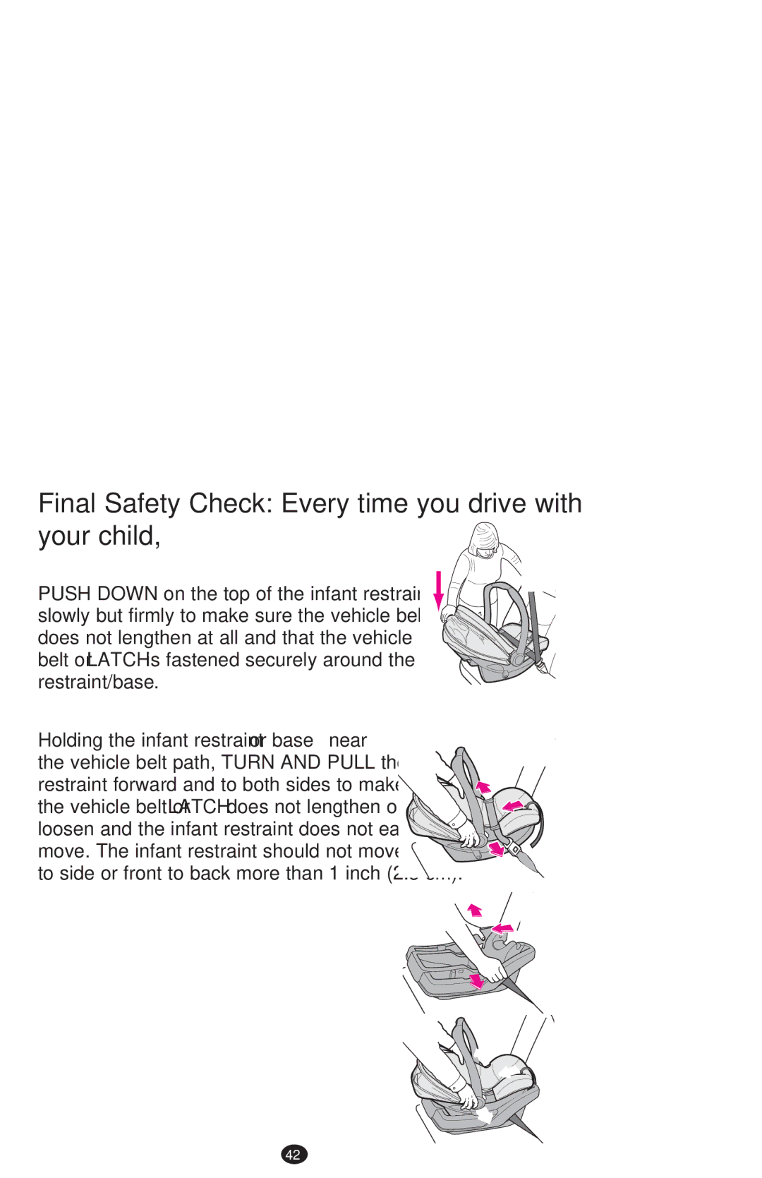 Graco PD213968B manual Final Safety Check Every time you drive with your child 