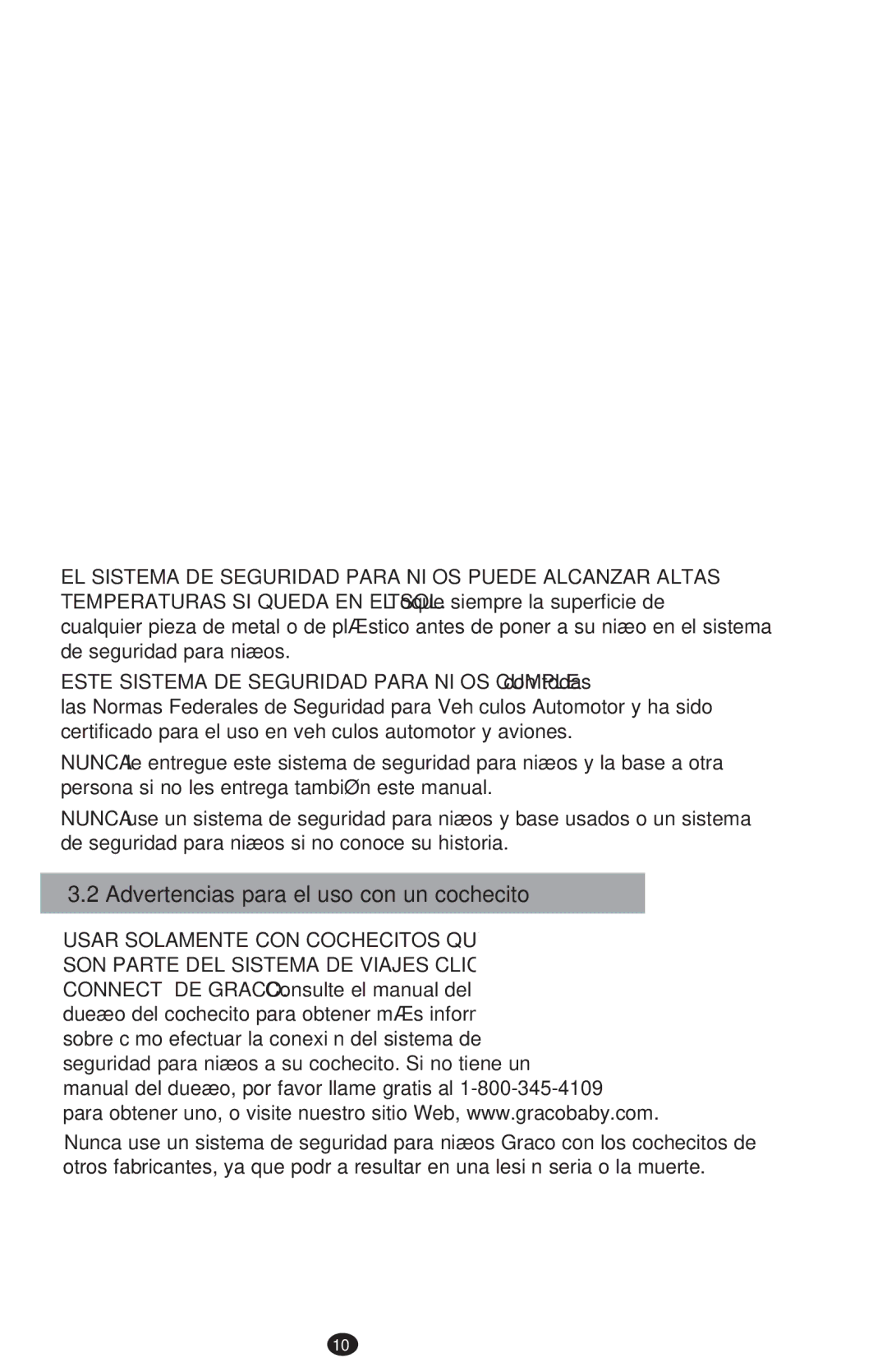 Graco PD213968B manual Advertencias para el uso con un cochecito 