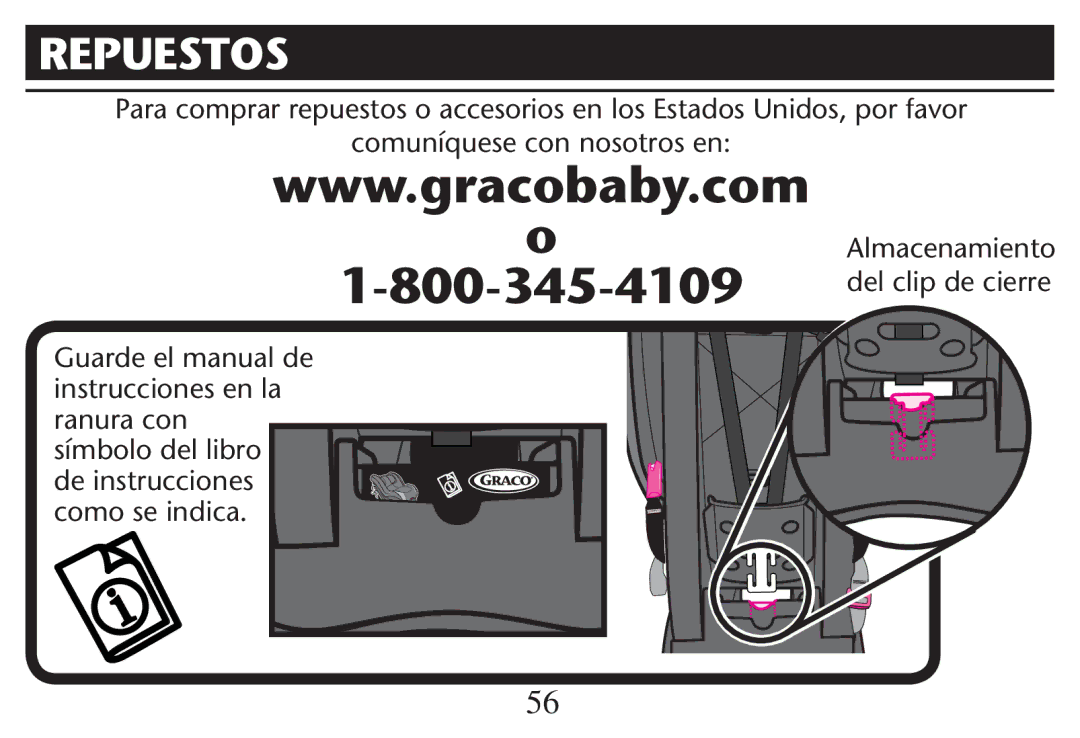 Graco PD214124A owner manual Repuestos 