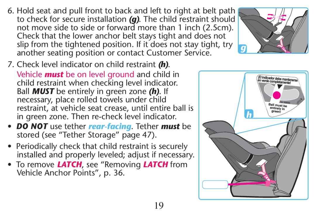 Graco PD214124A Anothertseating Position ORNCONTACTO#USTOMER 3ERVICE, Vehicle must Bebon Level Ground and child 