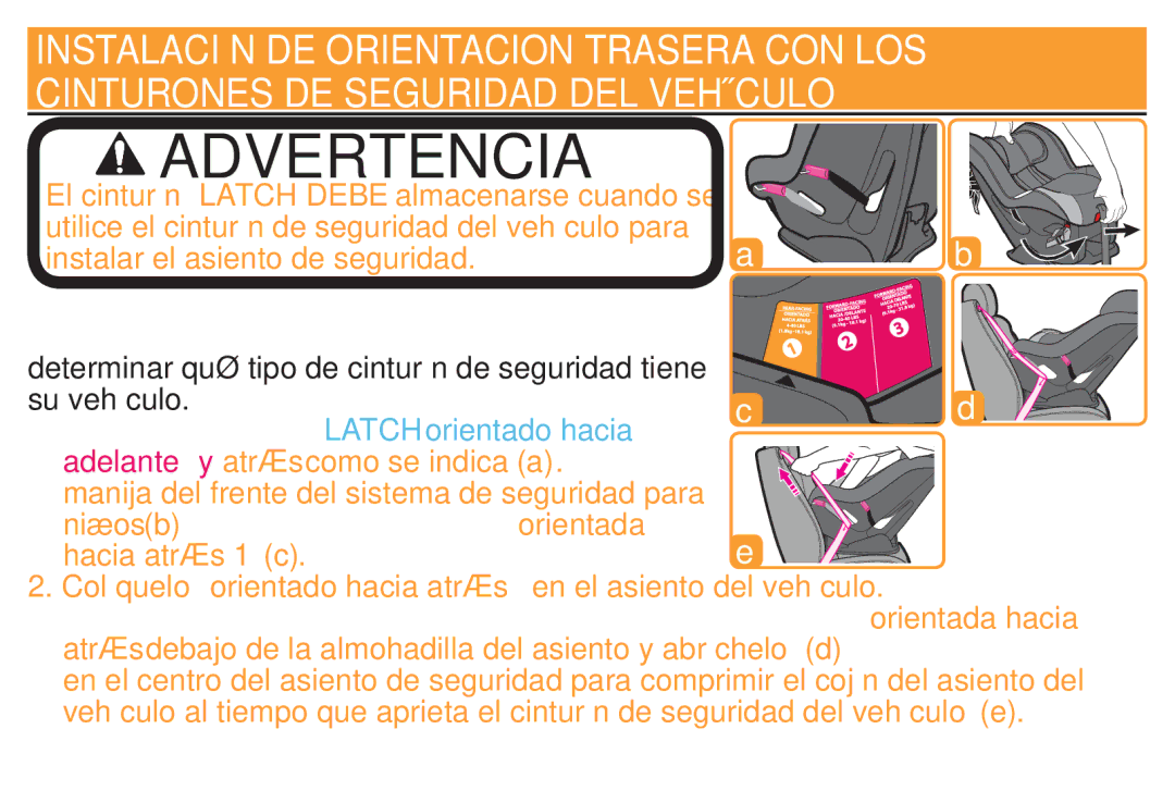 Graco PD214124A owner manual Manija del frente del sistema de seguridad para 