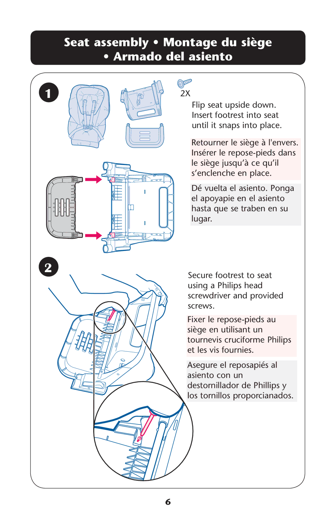 Graco PD215128D owner manual 3EAT Assembly ss-ONTAGETDU Siòge Ss!RMADO Deleasiento 