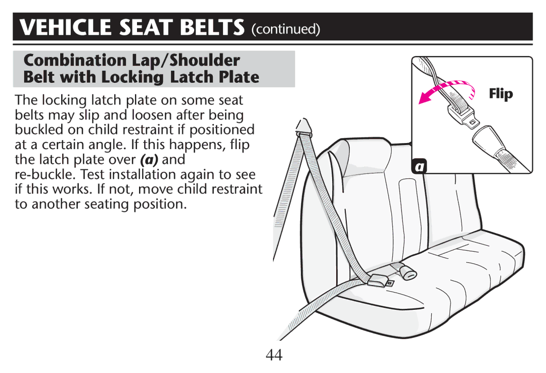 Graco PD215548A owner manual 4HEHLOCKINGOLATCHIPLATE on Somecseat, Buckledkon Child Restraint Iflpositioned 