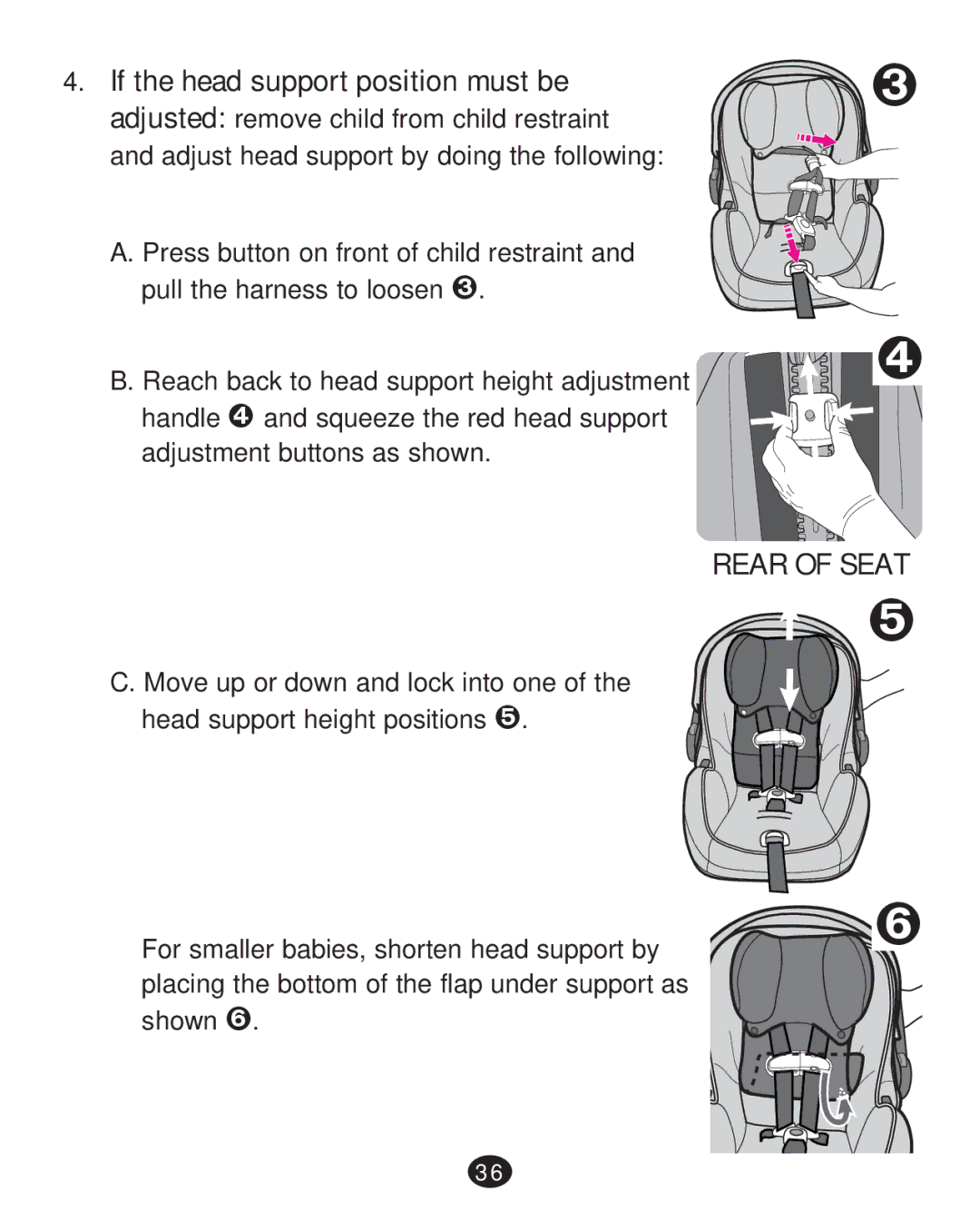 Graco PD215585A manual Rear of Seat 