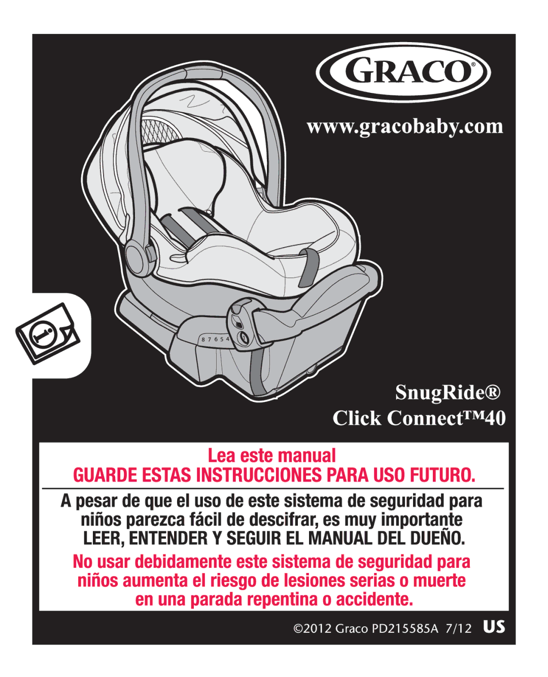 Graco manual Graco PD215585A 7/12 US 