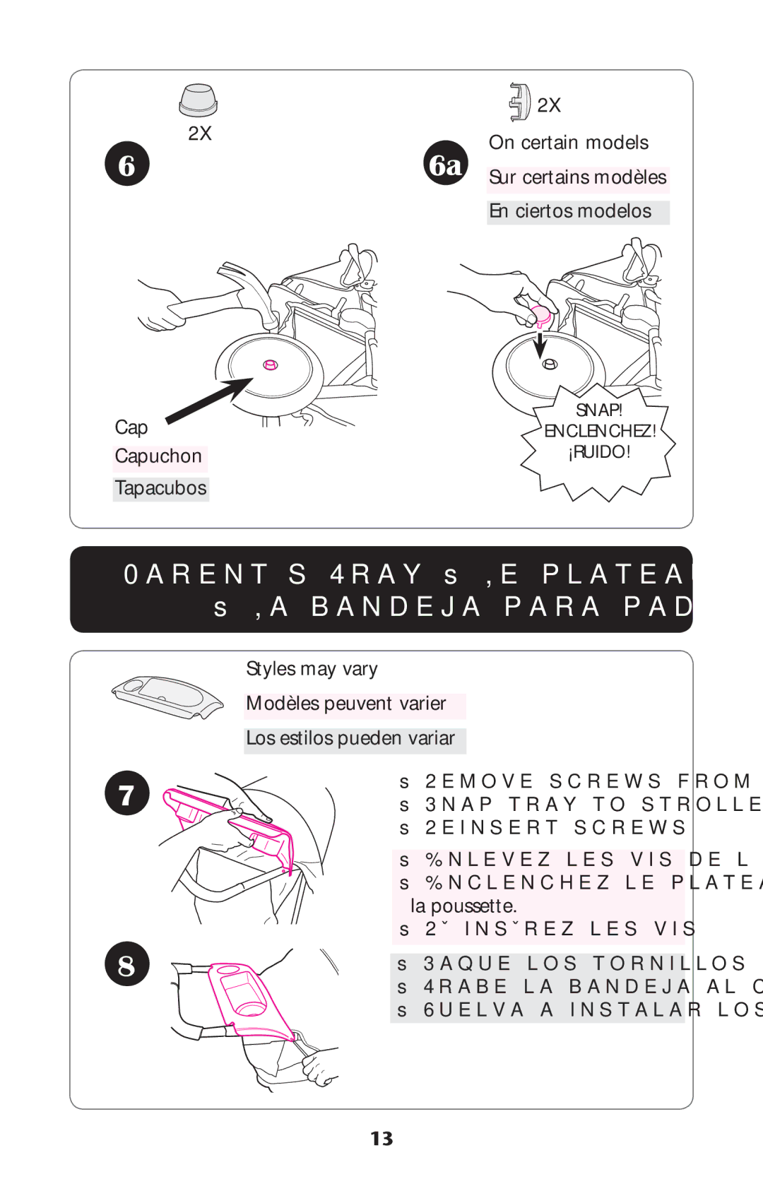 Graco PD216493B owner manual Ss ,A Bandejadpara Padres 