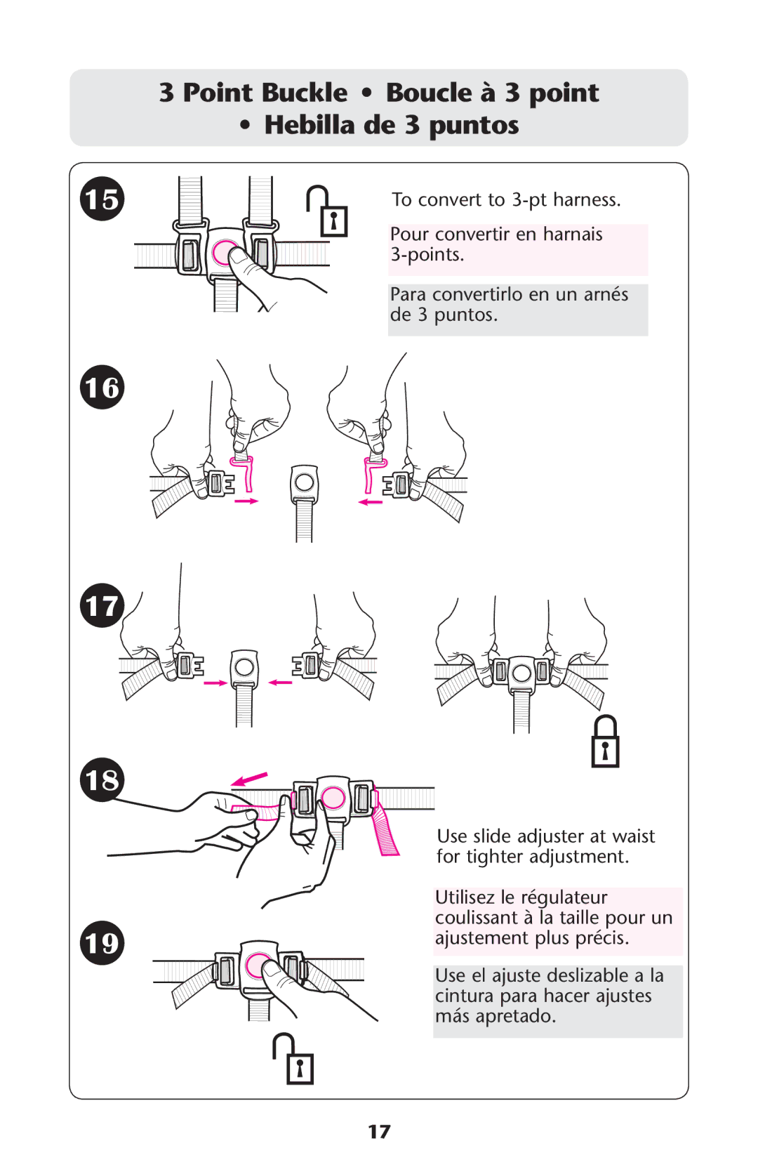 Graco PD216493B owner manual 0OINTIUCKLE s Oucle ÌÌPOINT Ss Ebillaide PUNTOS 