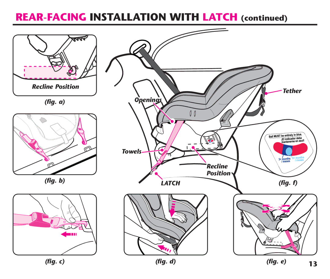 Graco PD220686A instruction manual REAR-FACING Installation with Latch 