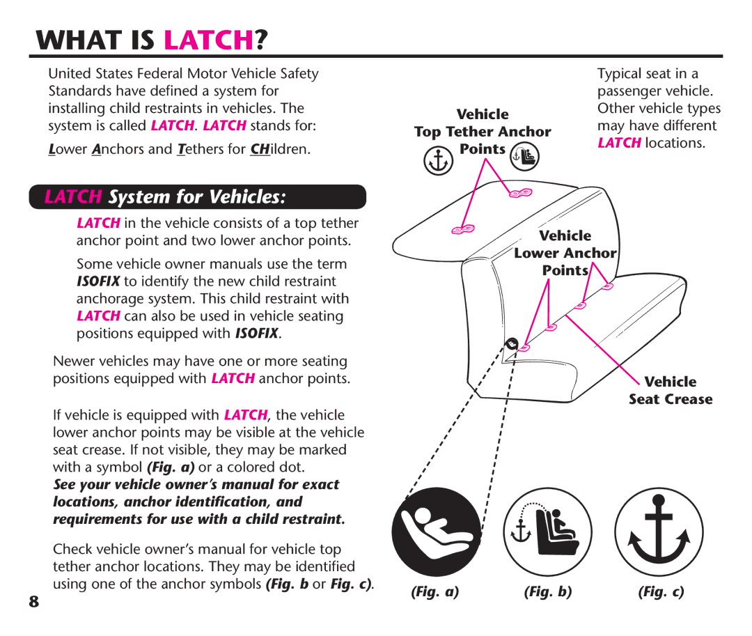 Graco PD220686A instruction manual What is LATCH?, Lower Anchors and Tethers for CH ildren 