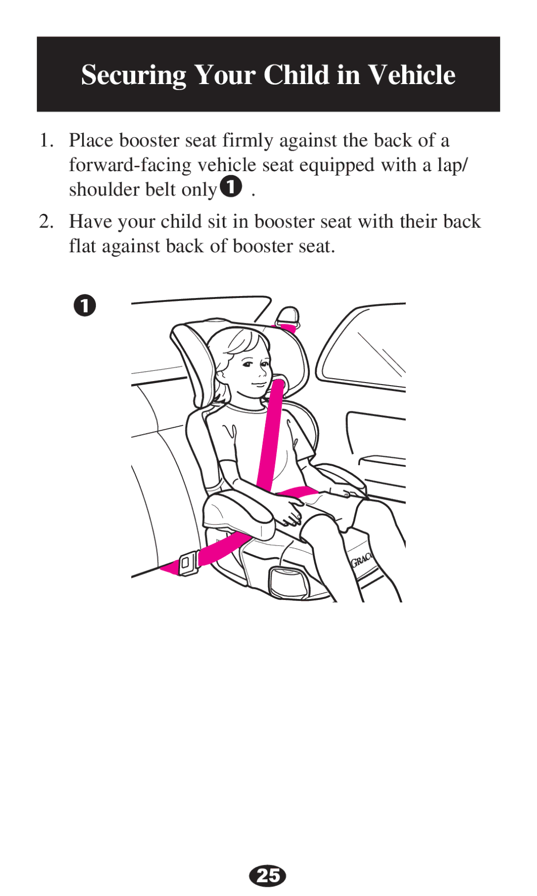 Graco PD220791A 8/12 owner manual Securing Your Child in Vehicle 