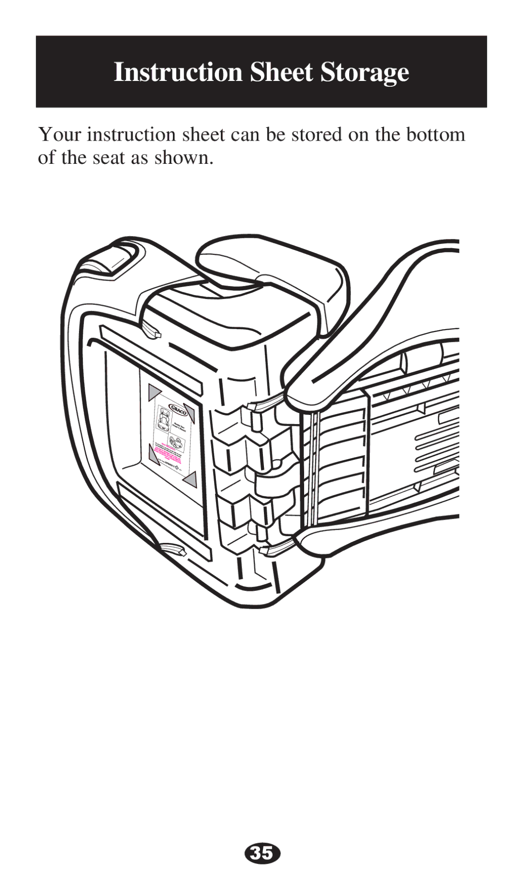 Graco PD220791A 8/12 owner manual Instruction Sheet Storage 