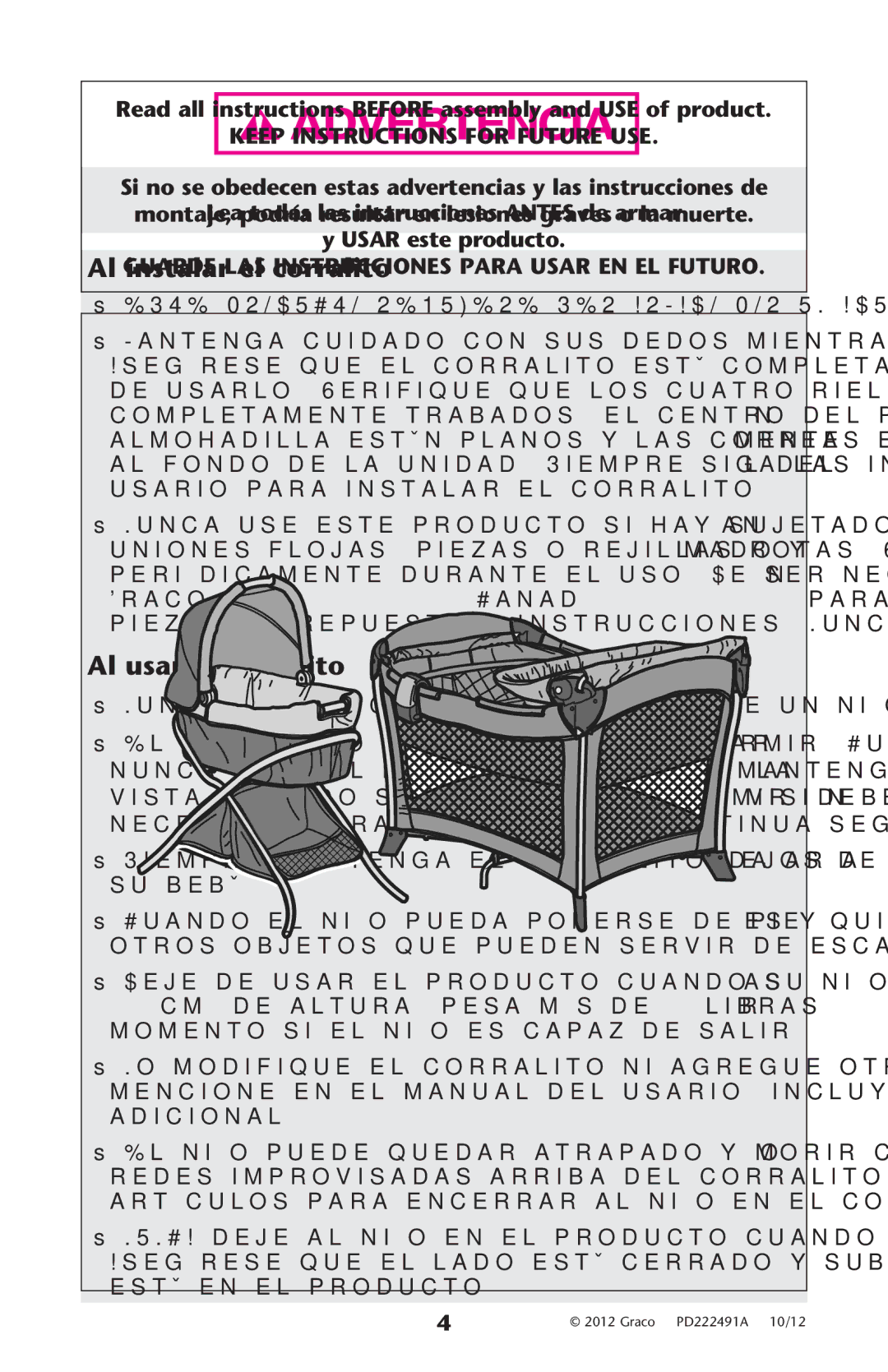 Graco PD222491A Ss%34% 02/$5#4/ 2%15%2% 3%2%!2-!$/ 0/2/5. !$5,4/, Ss.UNCANUSESEL Corralitoaconoméséde UN NI×O POROVEZ 