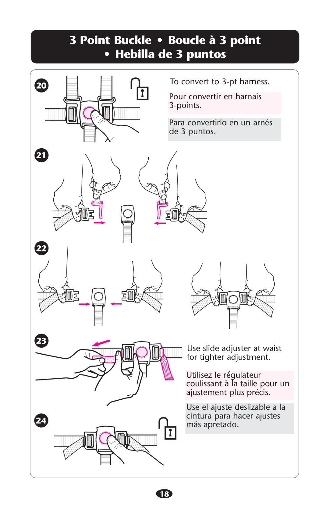 Graco PD223368A manual 0OINTIUCKLE ss Oucle ÌÌPOINT Ss Ebillaide PUNTOS 