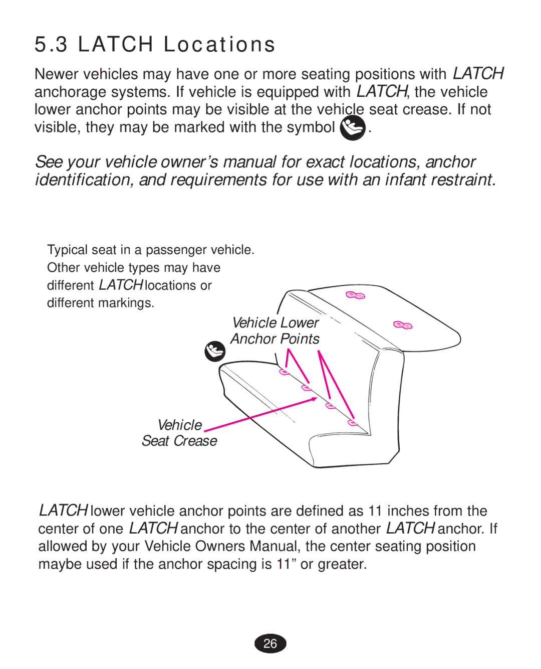 Graco PD223368A manual Latch Locations 