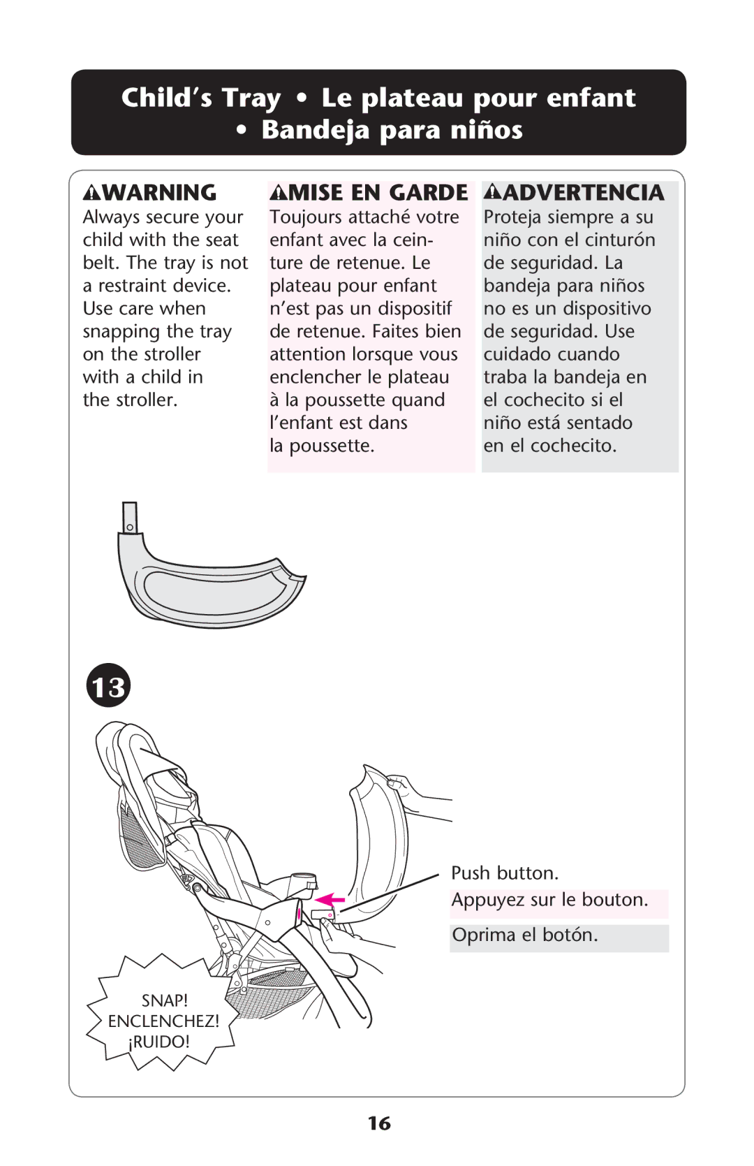 Graco PD224061A owner manual #HILDSL4RAY ss ,E Plateautpour Enfant Ss Andejadpara NI×OS, 2$%, $6%24%.# 