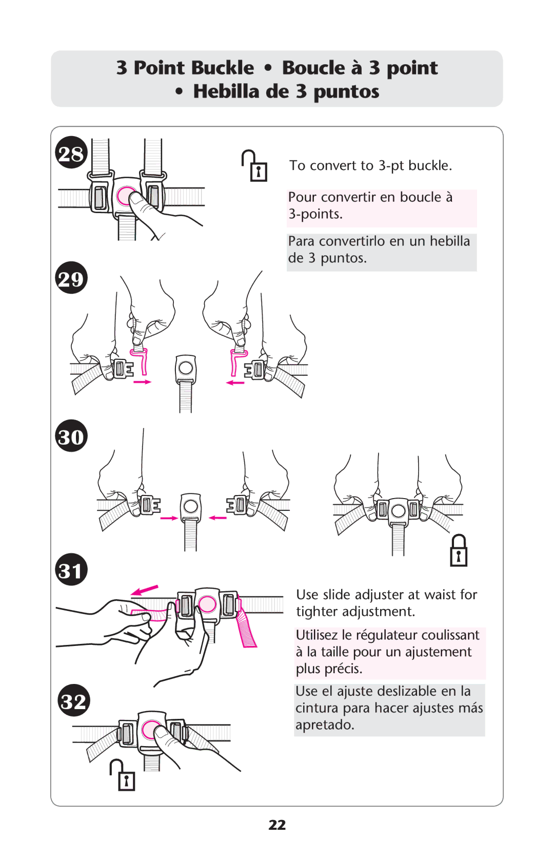 Graco PD224061A owner manual 0OINTIUCKLE s Oucle ÌÌPOINT Ss Ebillaide PUNTOS 