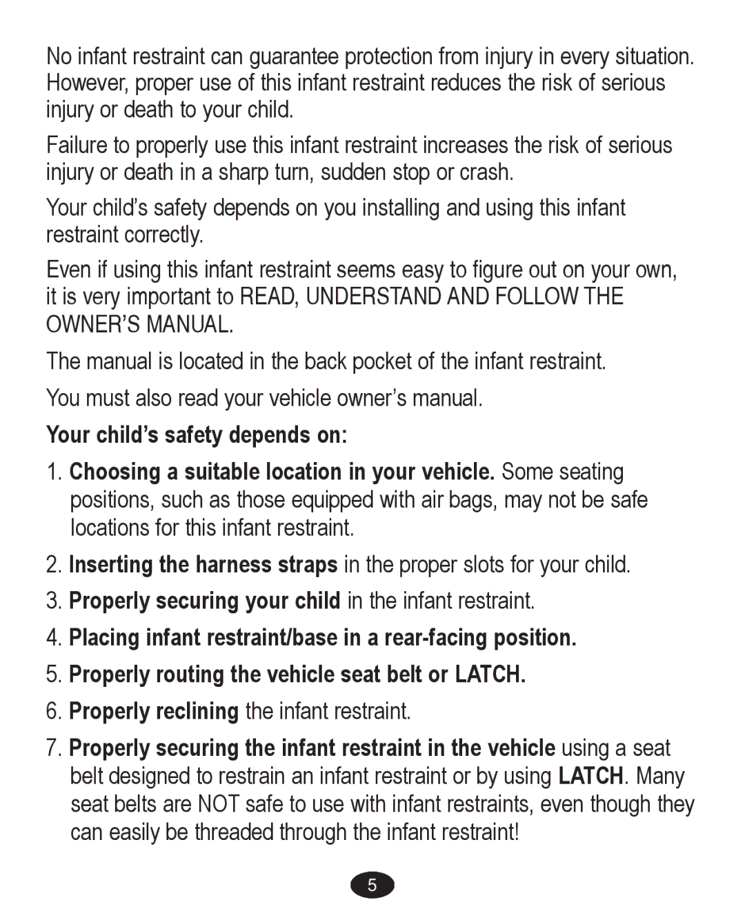 Graco PD224061A owner manual Properly reclining the infant restraint 