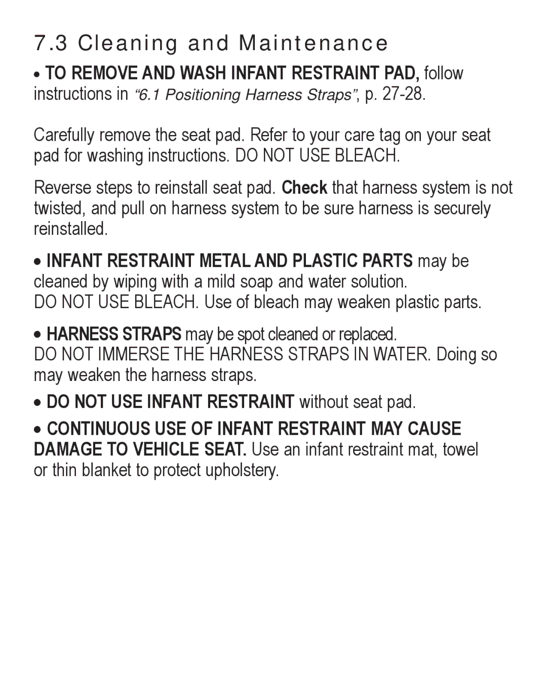 Graco PD224061A owner manual Cleaning and Maintenance 