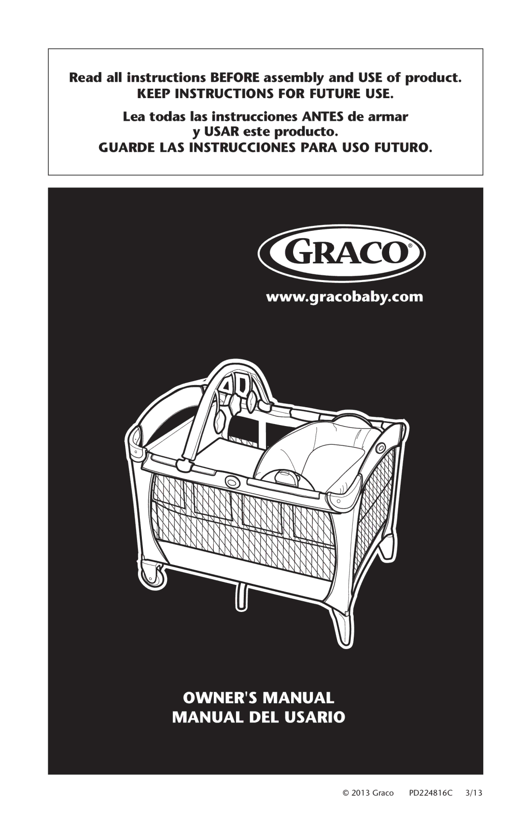 Graco PD224816C owner manual Manual DEL Usario 