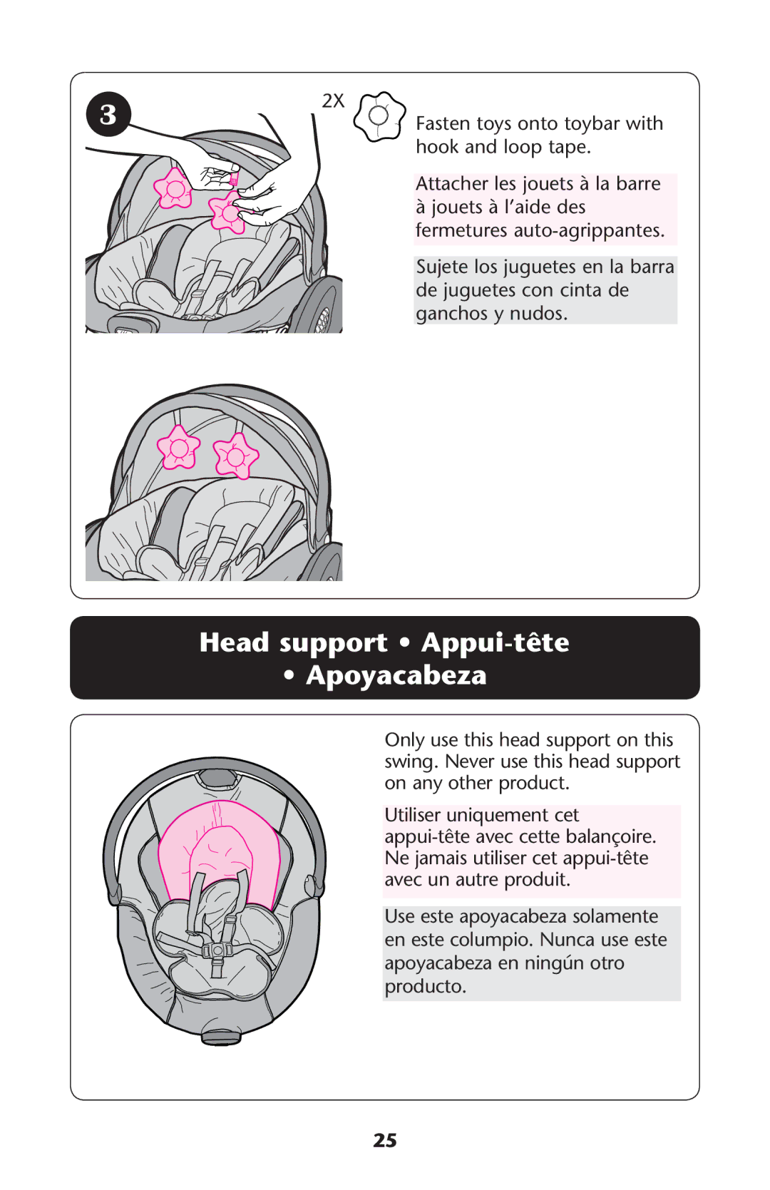 Graco PD225586A EAD SUPPORTPss!PPUITÐTE Ss!POYACABEZA, Fermetures AUTOAGRIPPANTES, Appuitðte Avec Cettetbalan OIRE 