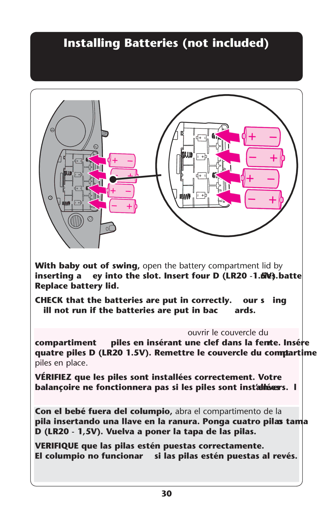 Graco PD225586A owner manual Vecele Bïbï Hors DE LA Balan Oire ouvrir le couvercle du 