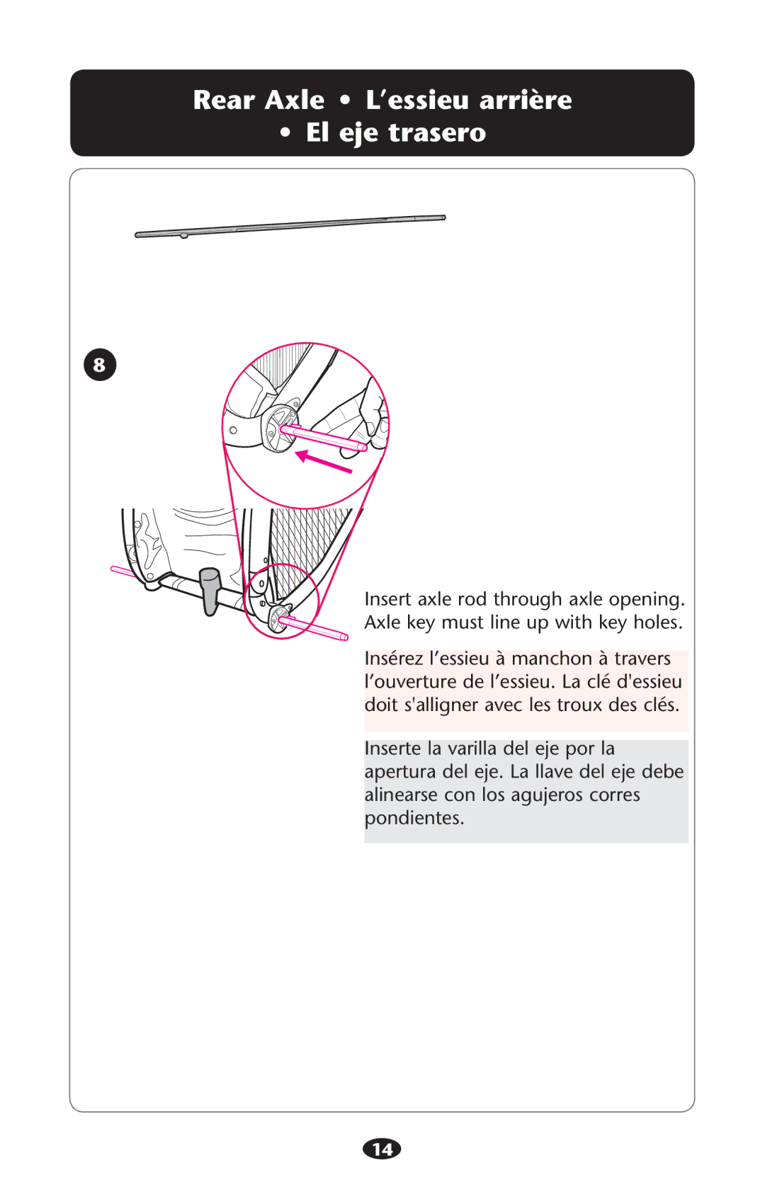 Graco PD226446B manual 2EAR !XLE s ,ESSIEUSARRIÒREI ss %L Ejejtrasero 