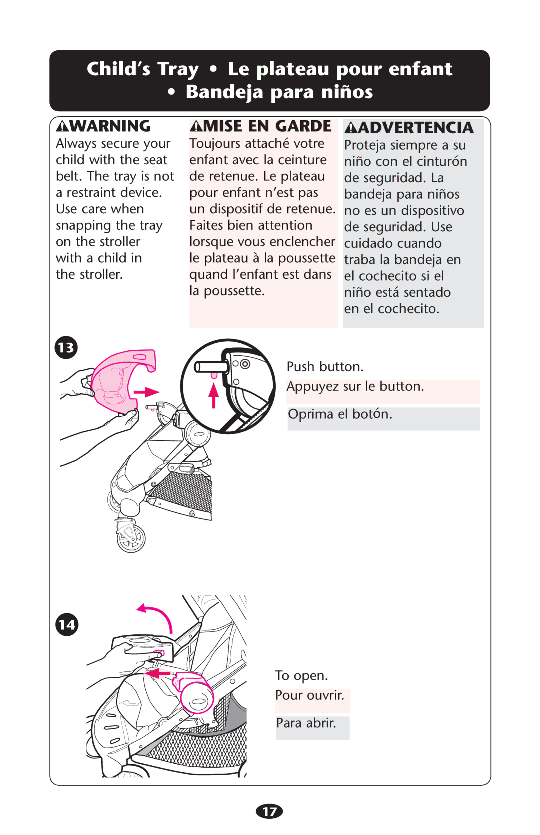 Graco PD226446B manual Ss Andejadpara NI×OS, Mise EN Garde 