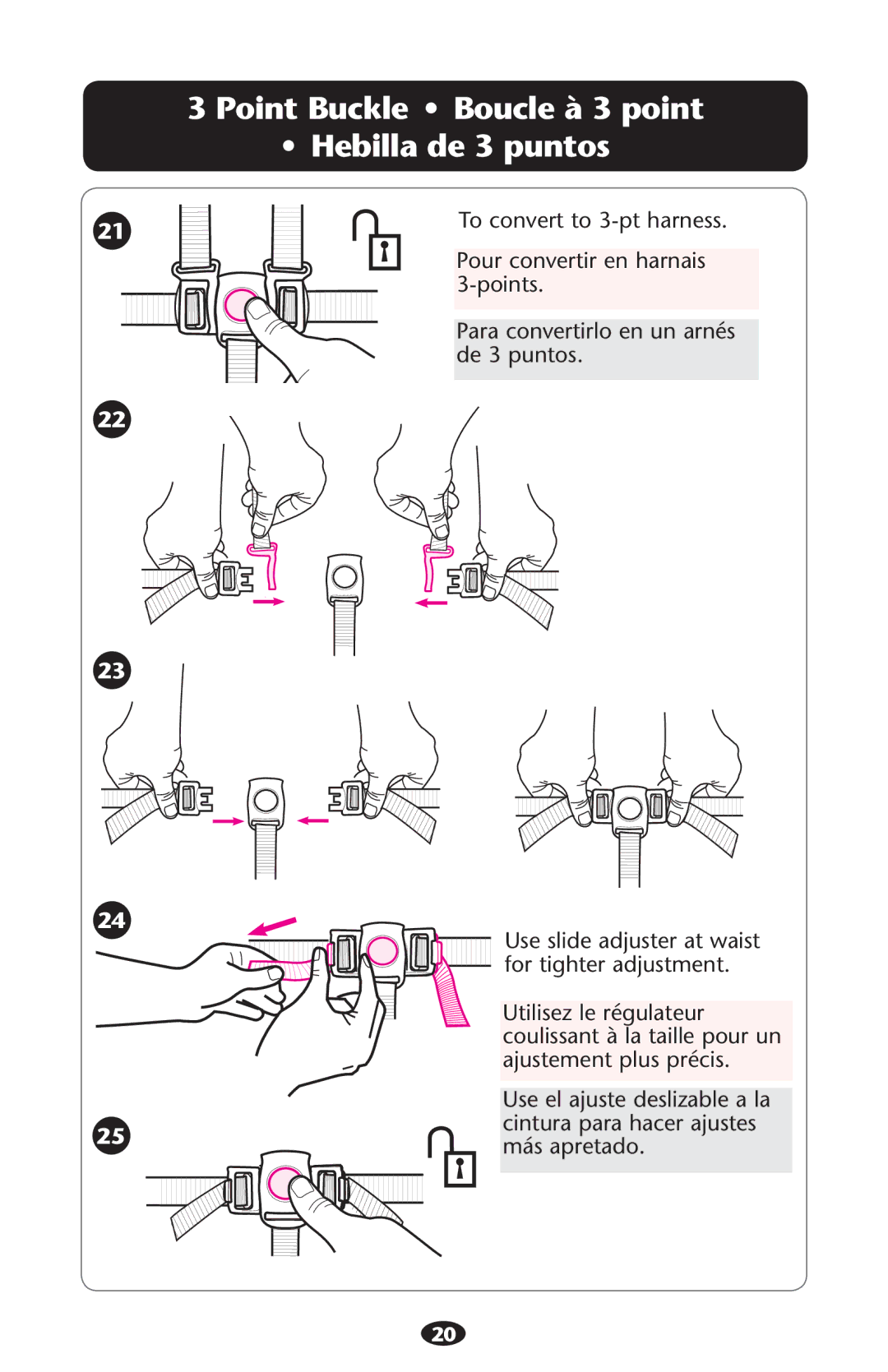 Graco PD226446B manual 0OINTIUCKLE ss Oucle ÌÌPOINT Ss Ebillaide PUNTOS 