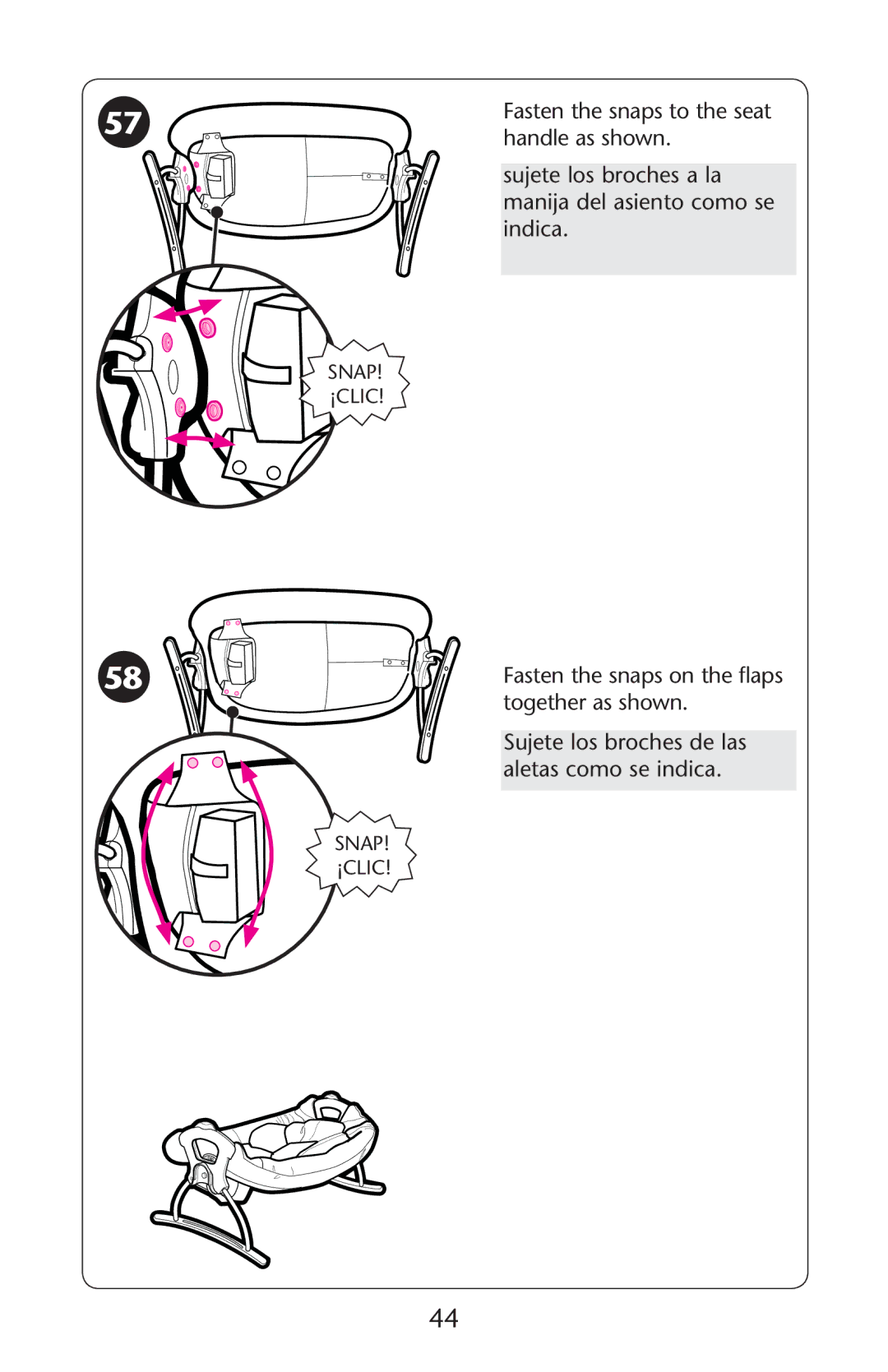 Graco PD227120B owner manual Sujete Losobrochescaala Manija Deleasientoecomo SE INDICA 