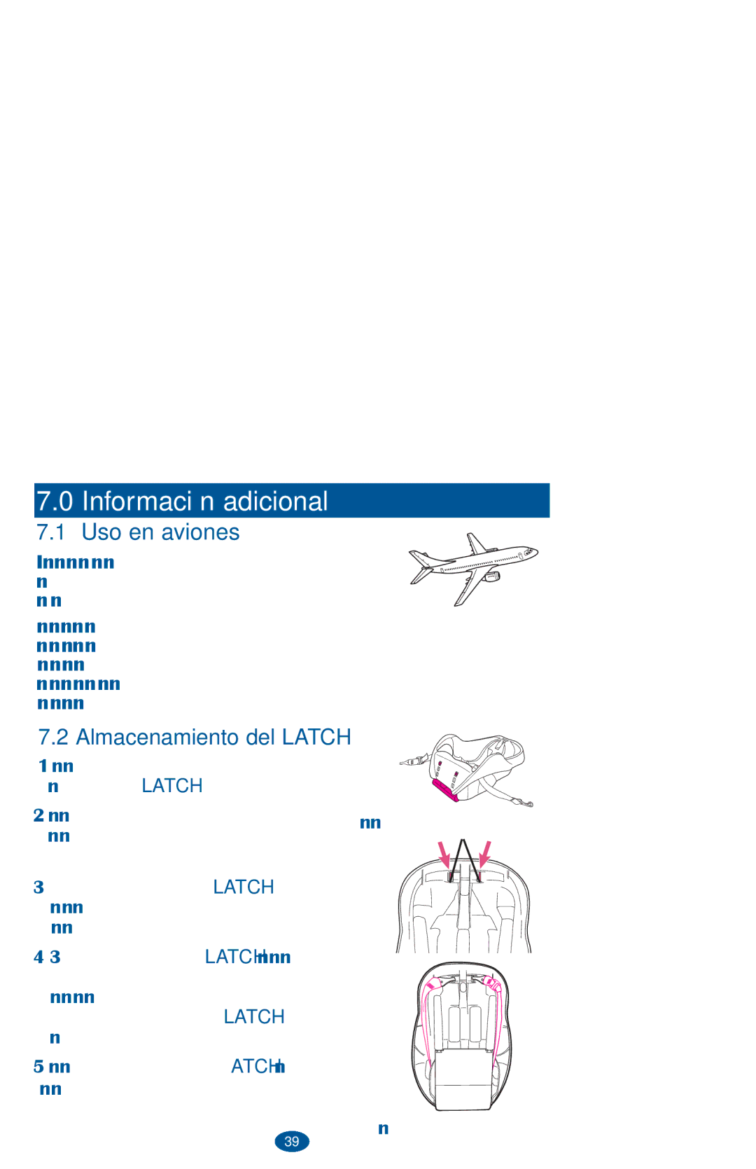 Graco PD236242A owner manual Información adicional, Uso en aviones 