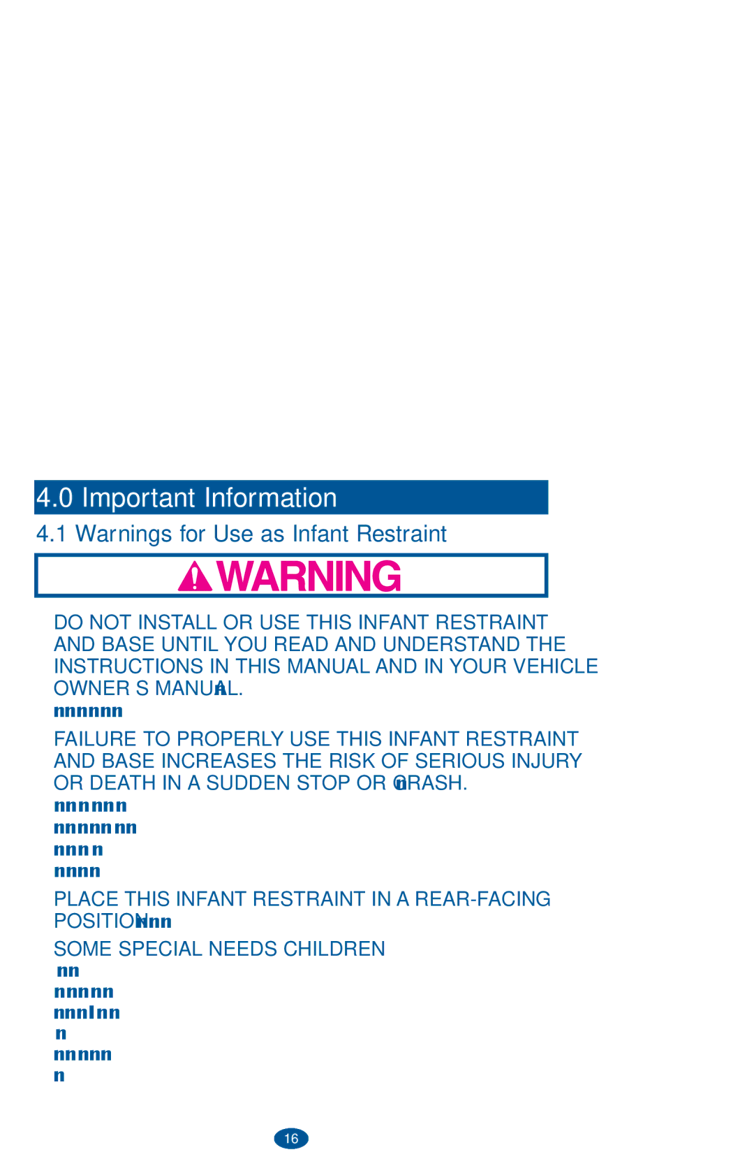 Graco PD236242A owner manual Important Information 