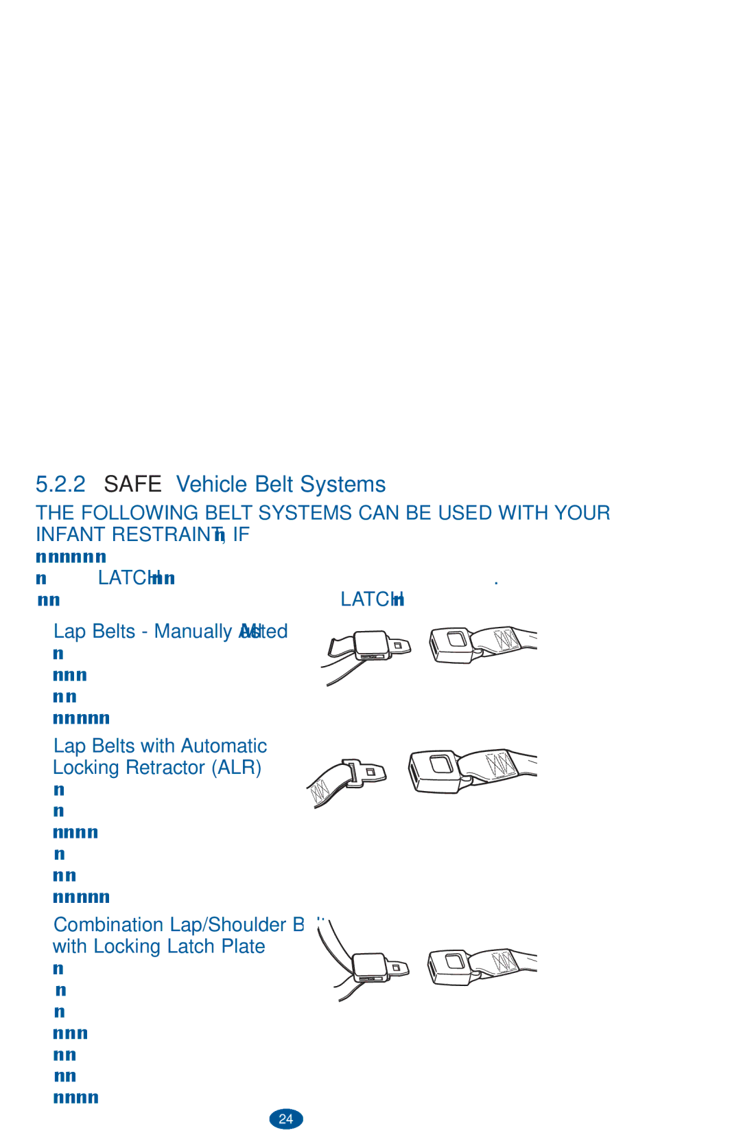 Graco PD236242A owner manual Safe Vehicle Belt Systems 