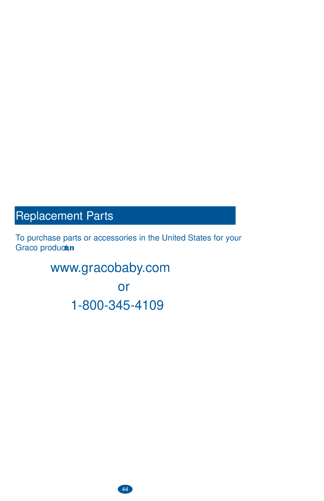 Graco PD236242A owner manual Replacement Parts 