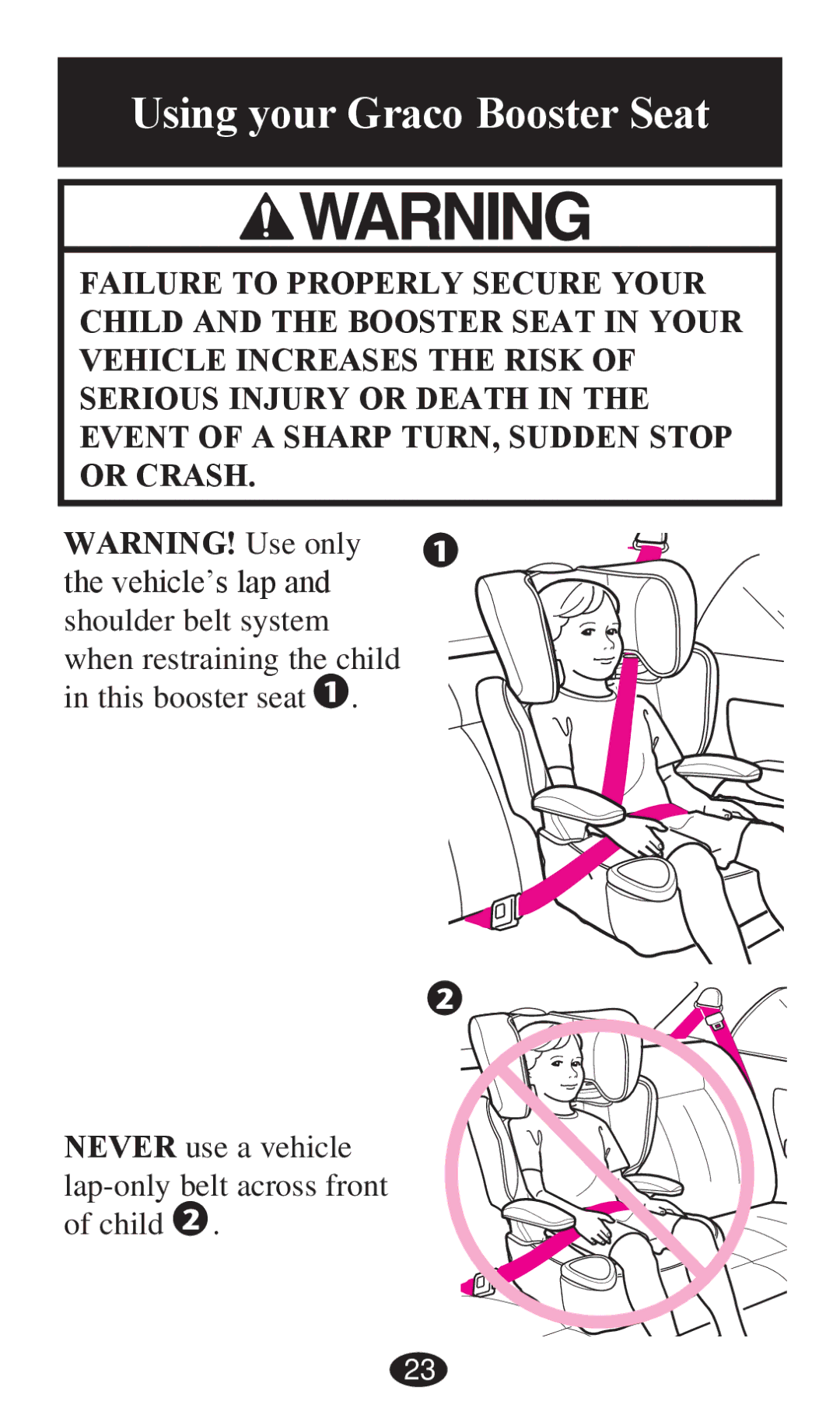 Graco PD236799A 3/13 owner manual Using your Graco Booster Seat 