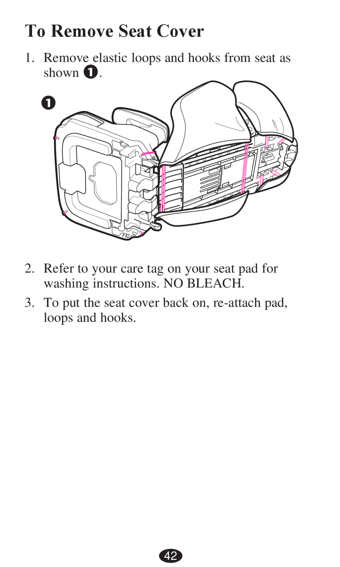 Graco PD236799A 3/13 owner manual To Remove Seat Cover 