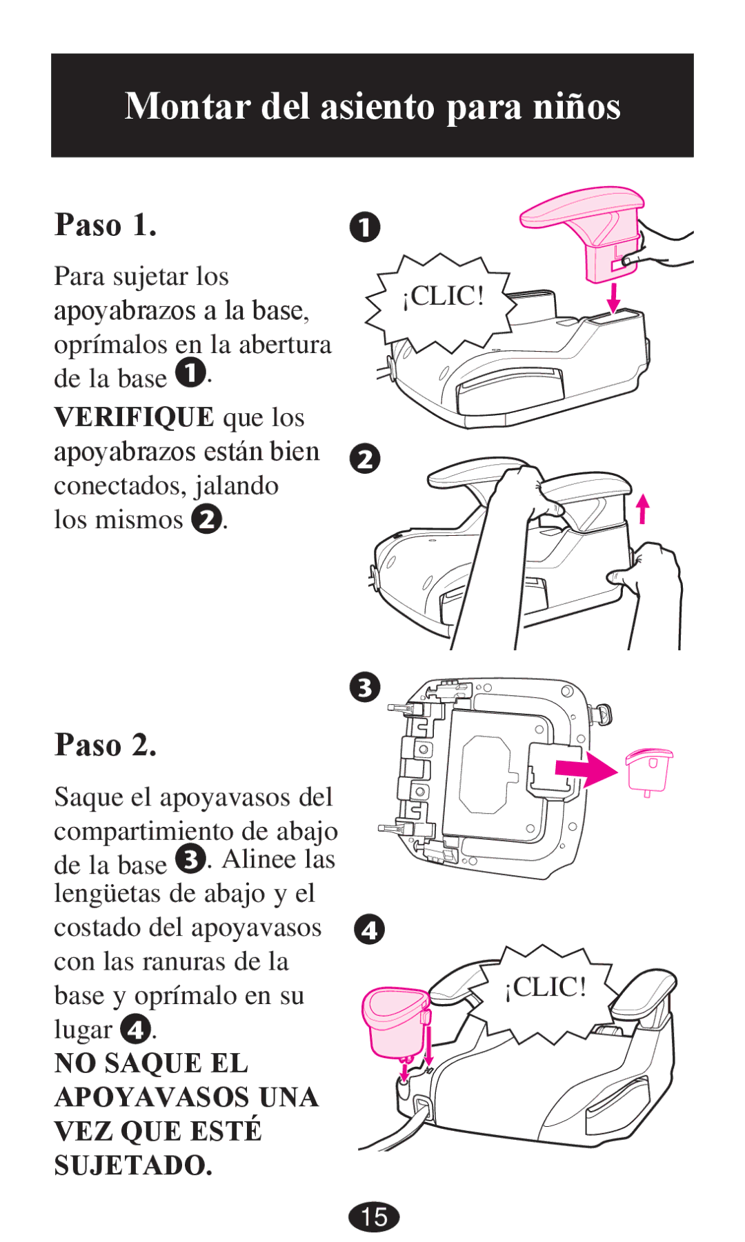 Graco PD236799A 3/13 owner manual Montar del asiento para niños, Paso 