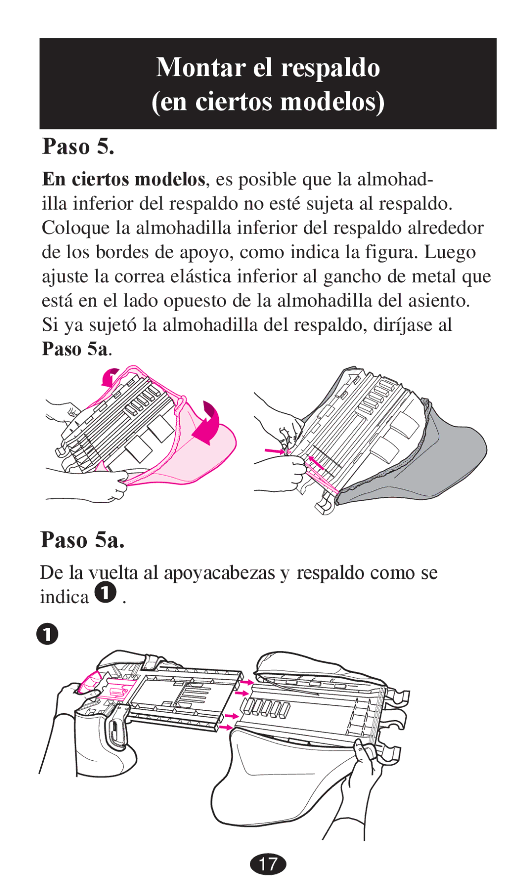 Graco PD236799A 3/13 owner manual Montar el respaldo en ciertos modelos 