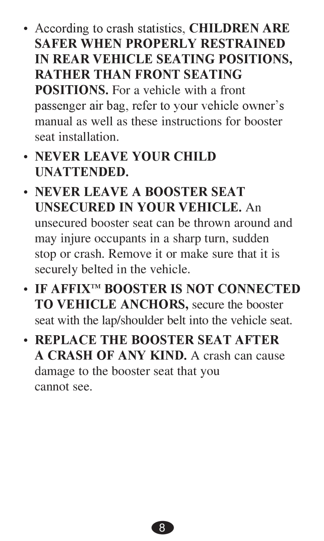 Graco PD236799A 3/13 owner manual ‡ Never Leave Your Child Unattended 