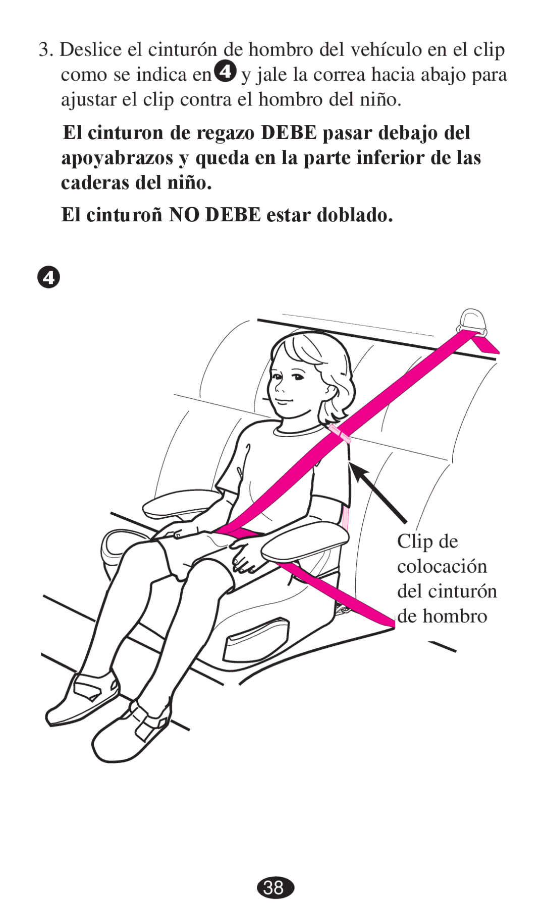 Graco PD236799A 3/13 owner manual Clip de colocación del cinturón de hombro 