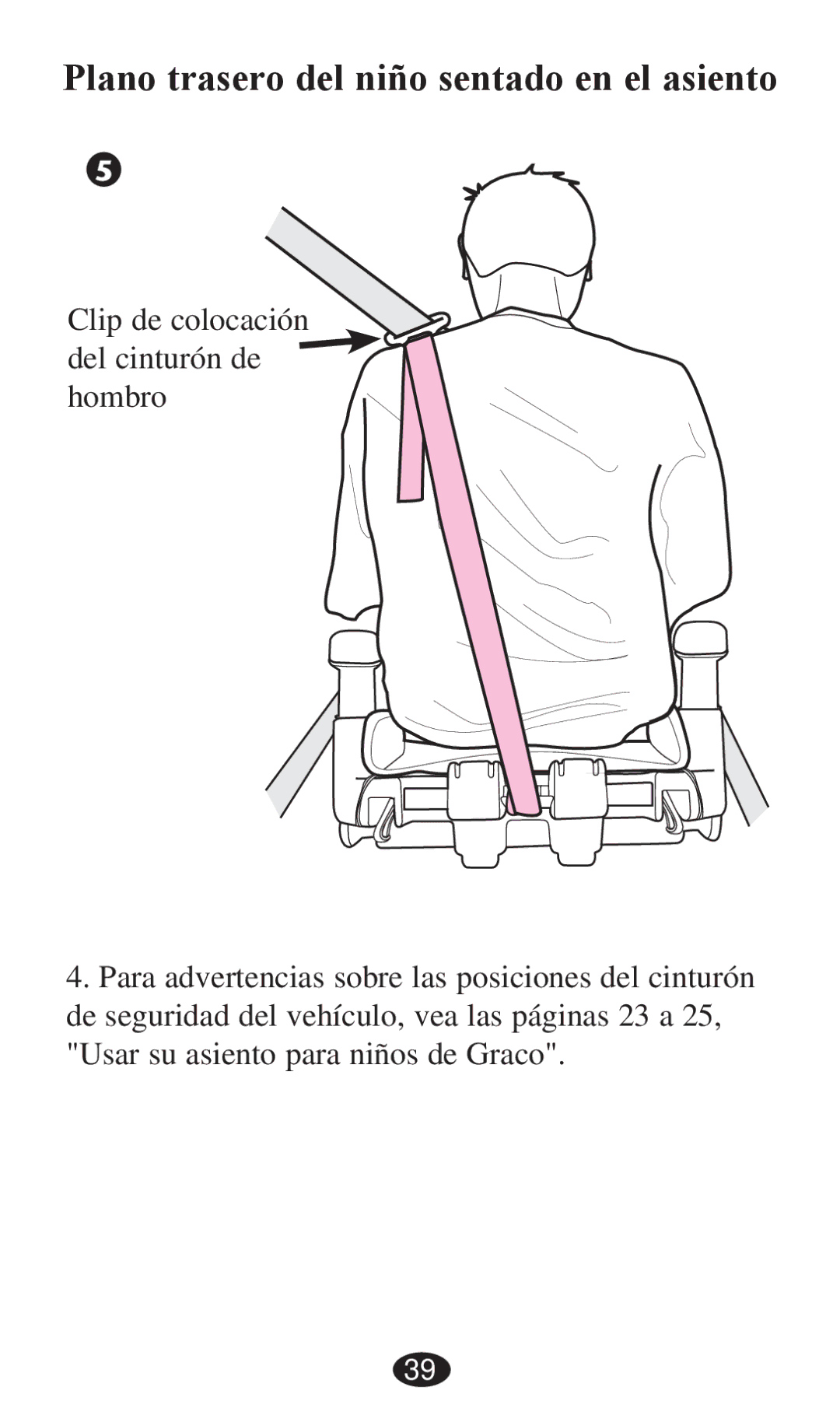 Graco PD236799A 3/13 owner manual Plano trasero del niño sentado en el asiento 