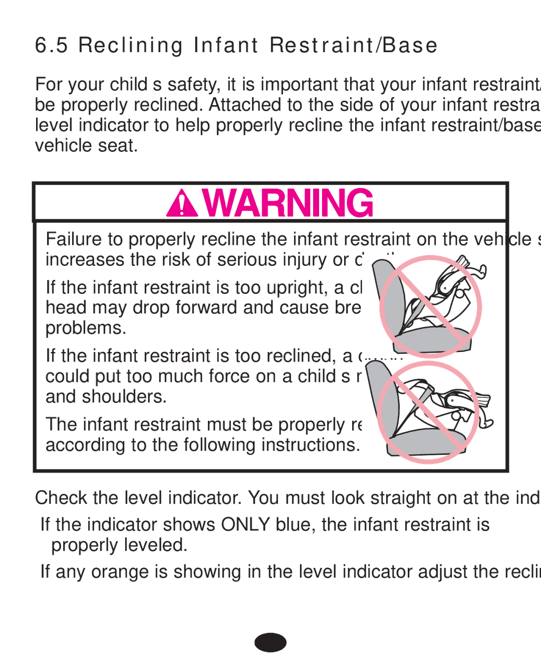 Graco PD238261A owner manual Reclining Infant Restraint/Base 