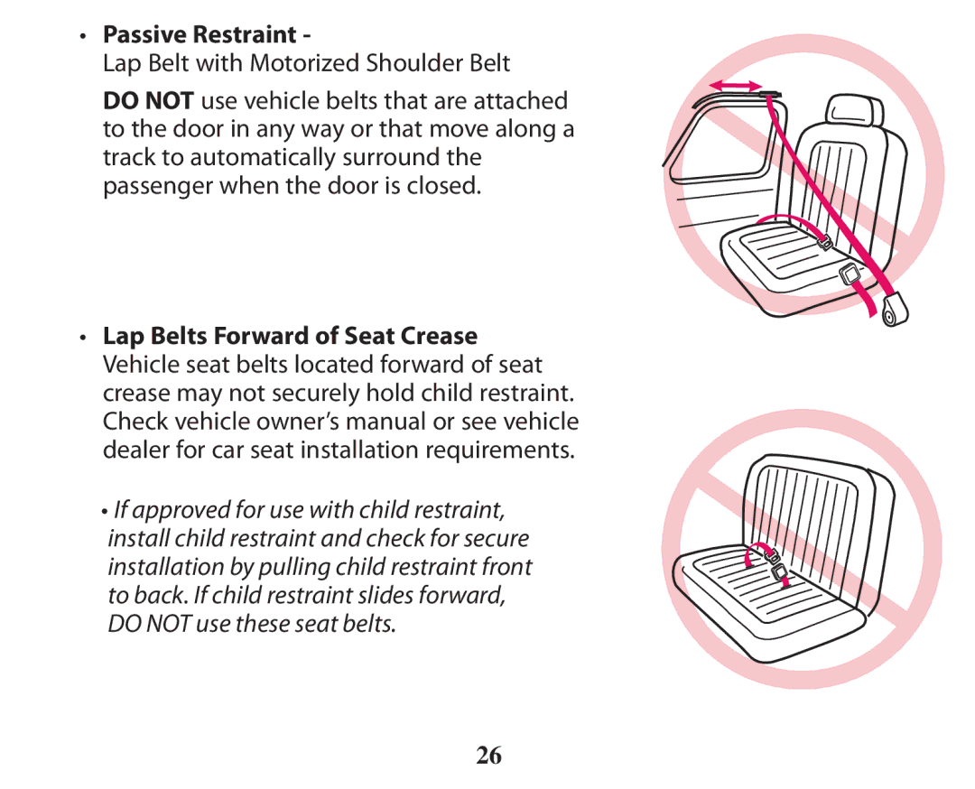 Graco PD238744A owner manual  Passive Restraint 