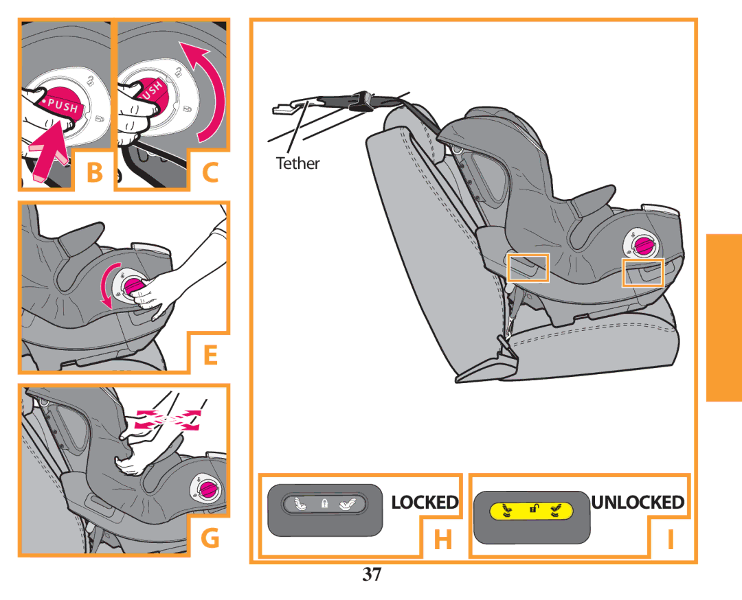 Graco PD238744A owner manual Tether 