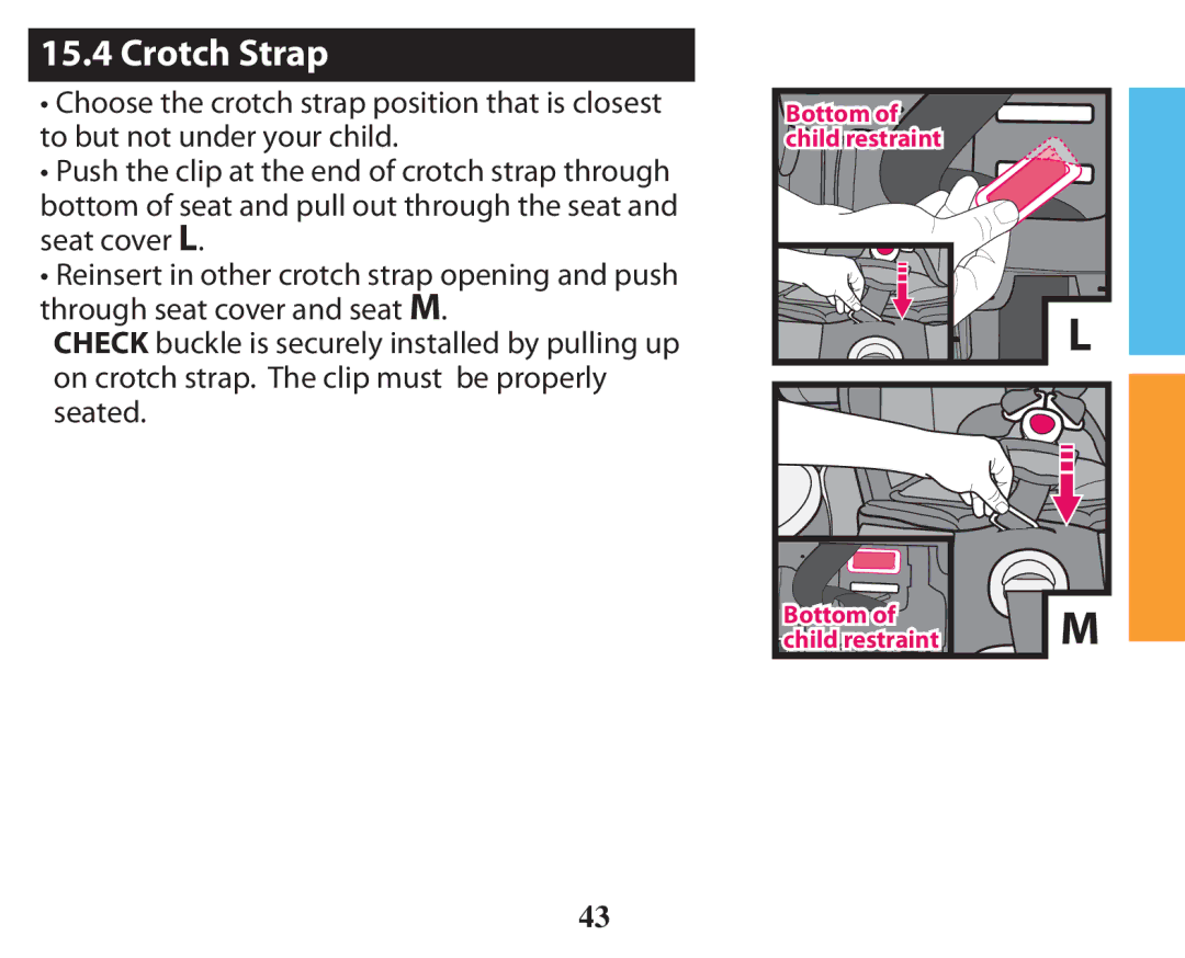 Graco PD238744A owner manual Crotch Strap 