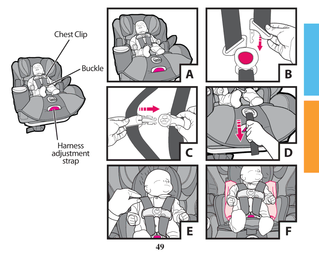 Graco PD238744A owner manual Chest Clip Buckle 