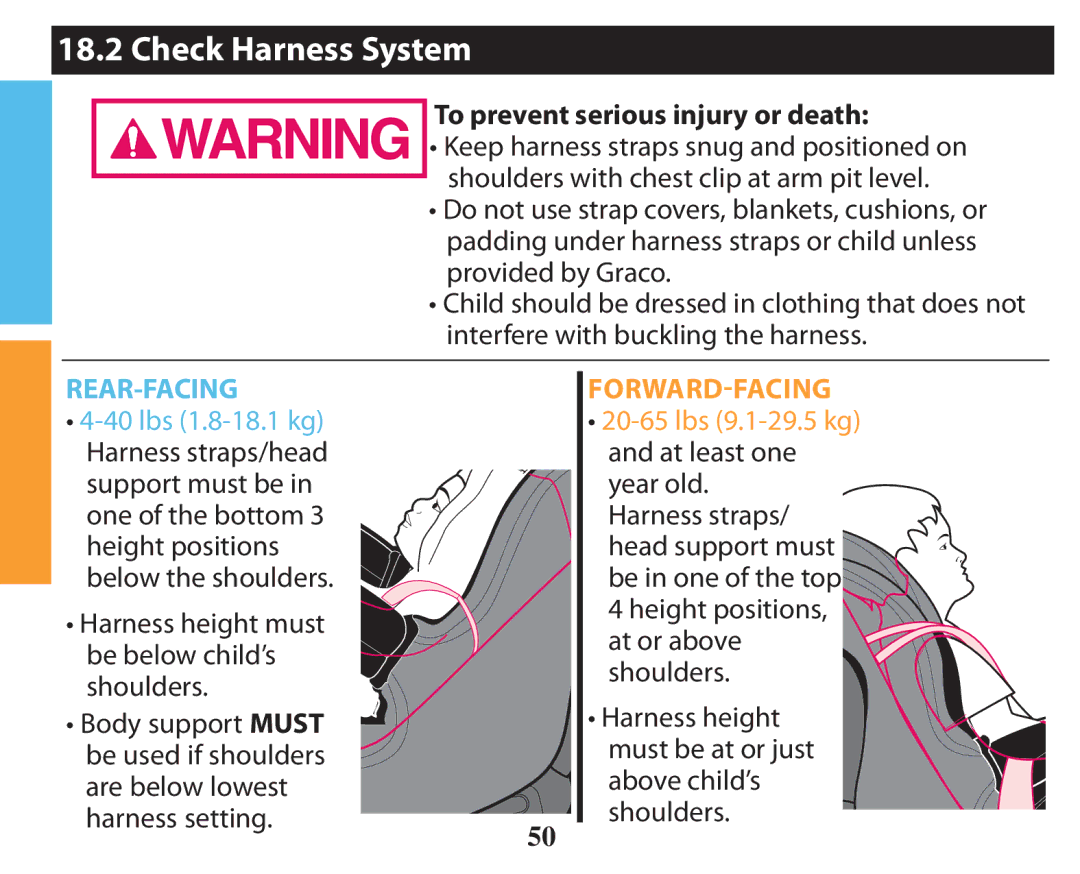 Graco PD238744A owner manual Check Harness System, To prevent serious injury or death 