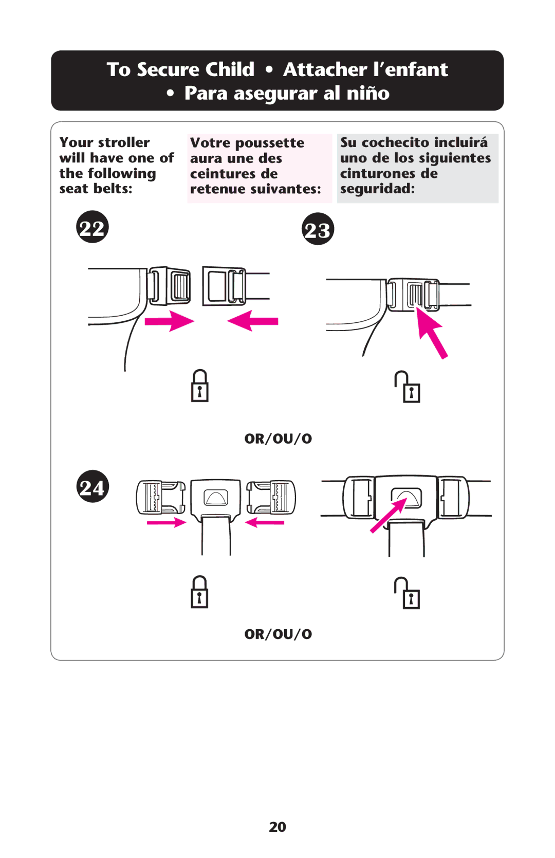 Graco PD240819A owner manual 9OUR Stroller, Seat BELTS, Seguridad, /5 