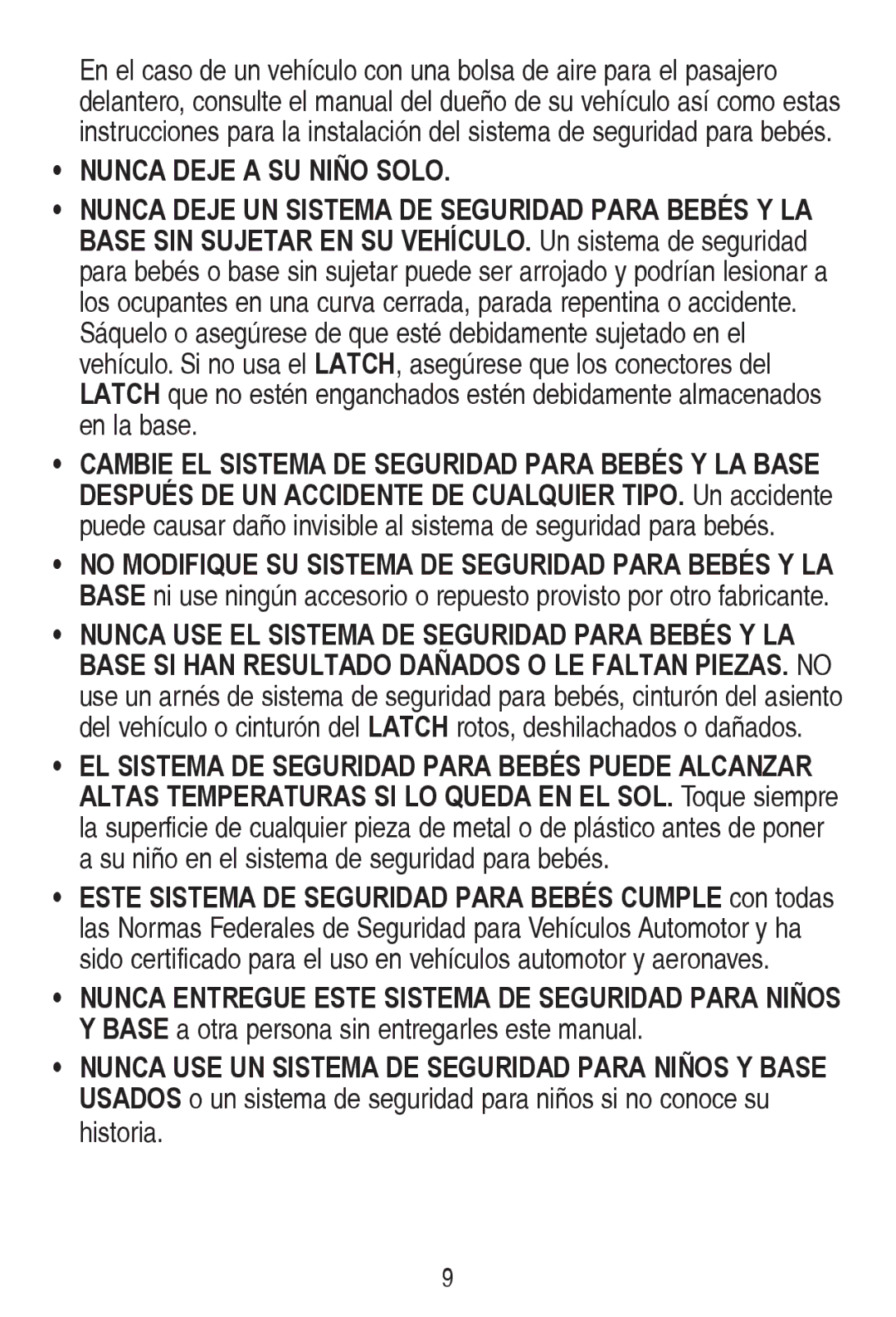 Graco PD240819A owner manual  Nunca Deje a SU Niño Solo,  Nunca Entregue Este Sistema DE Seguridad Para Niños, Klvwruld 